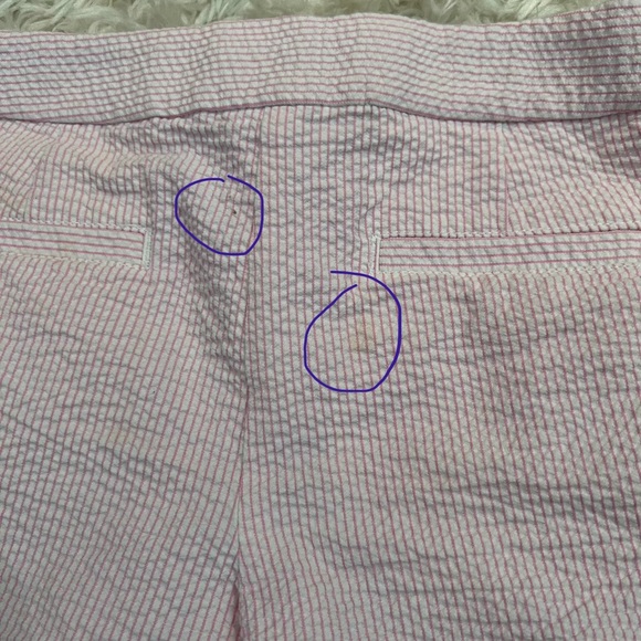 Crewcuts J.Crew Pink and White Bow Striped Shorts Size 7 - Picture 6 of 8